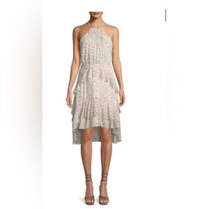 NWT Joie Size 6 Lamberta Printed Silk Halter Dress